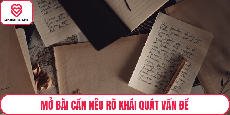 Mở bài cần nêu rõ khái quát vấn đề