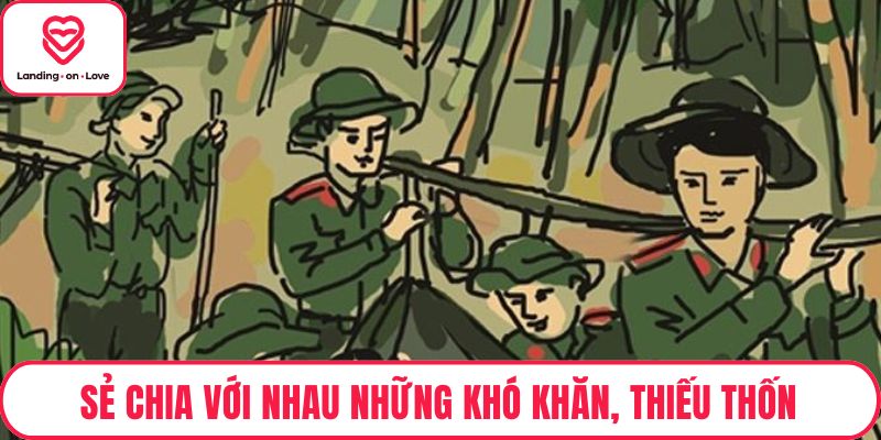 Sẻ chia với nhau những khó khăn, thiếu thốn
